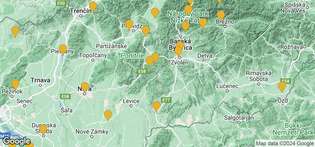 Map Banska Stiavnica